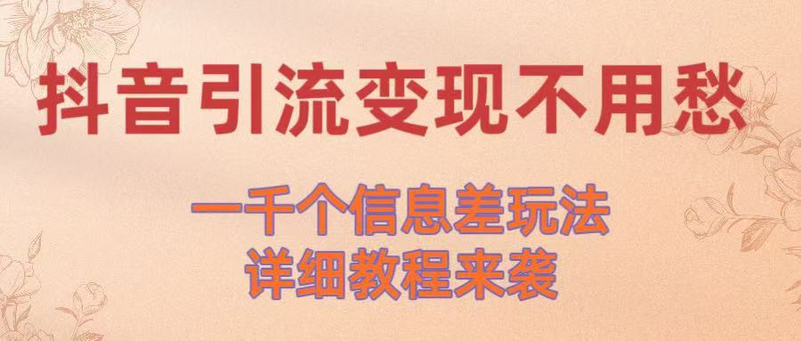 一千个信息差玩法详细教程来袭