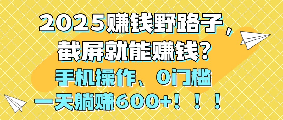 2025赚钱野路子