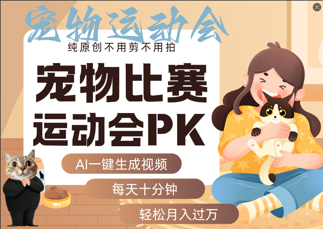 AI萌宠运动员跳水 射击  篮球  足球比赛   每天十分钟 附详细提示词文案库