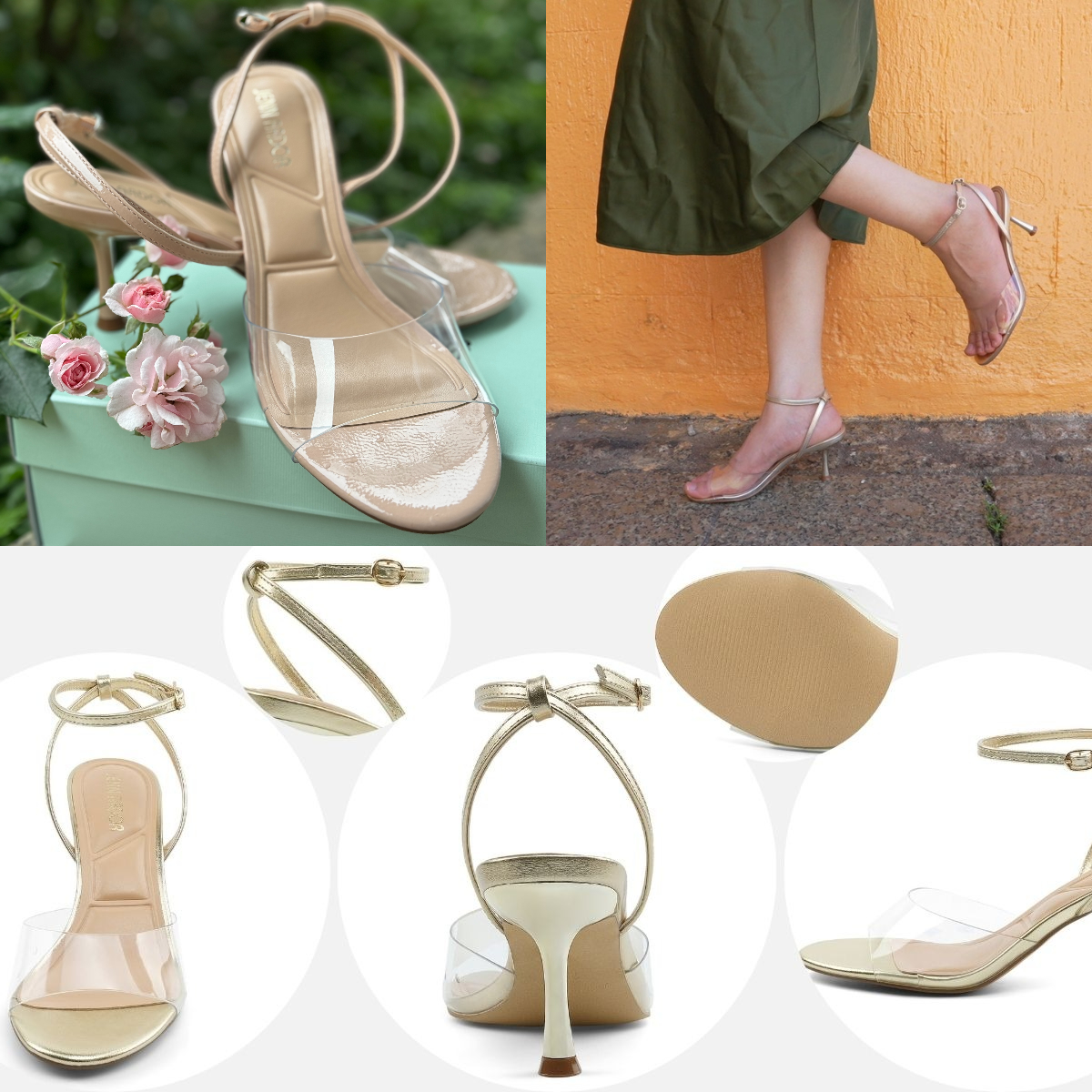 JENN ARDOR Clear Heel Sandals - Main View
