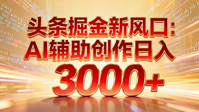 AI辅助创作3000+，矩阵玩法当天启动隔天见效-阿甘项目库