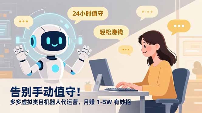 告别手动值守！多多虚拟类目机器人代运营-阿甘项目库