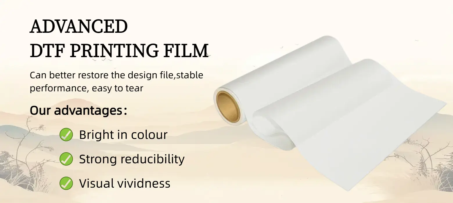 Premium DTF Film roll, PET material DTF transfer film for textile printing