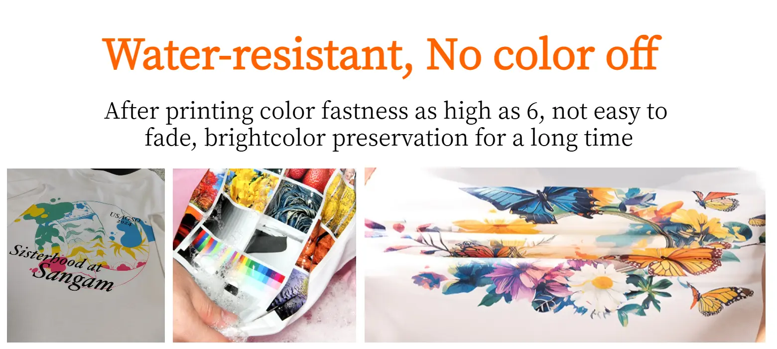 Sharp DTF ink printing effect on black cotton T-shirt, no fading