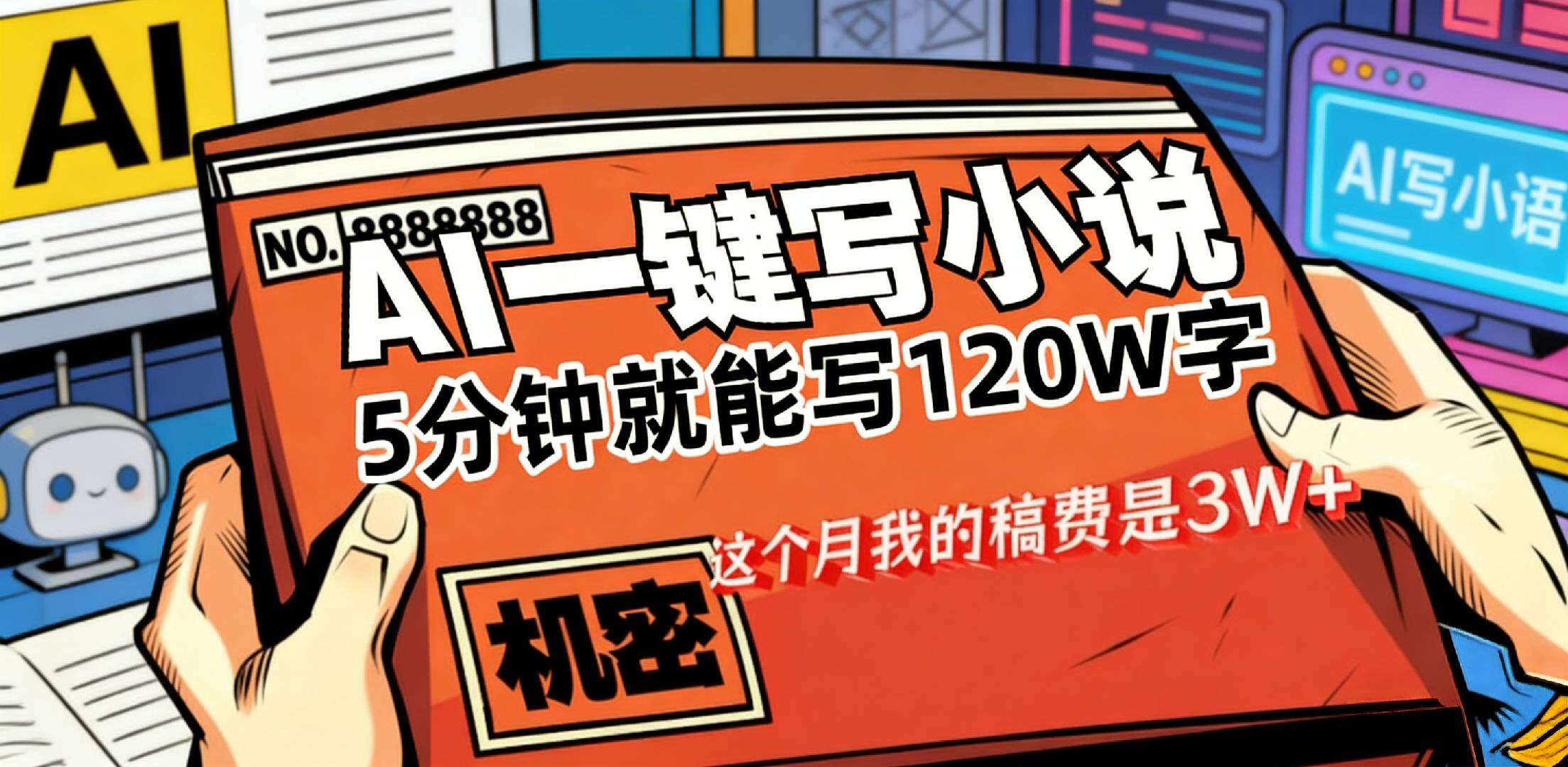 用AI写小说真的是太牛了，5分钟就能120W字-阿甘项目库