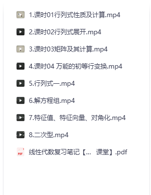 【资源分享】线性代数期末复习资料｜公式吃透，零基础小白也能轻松通关