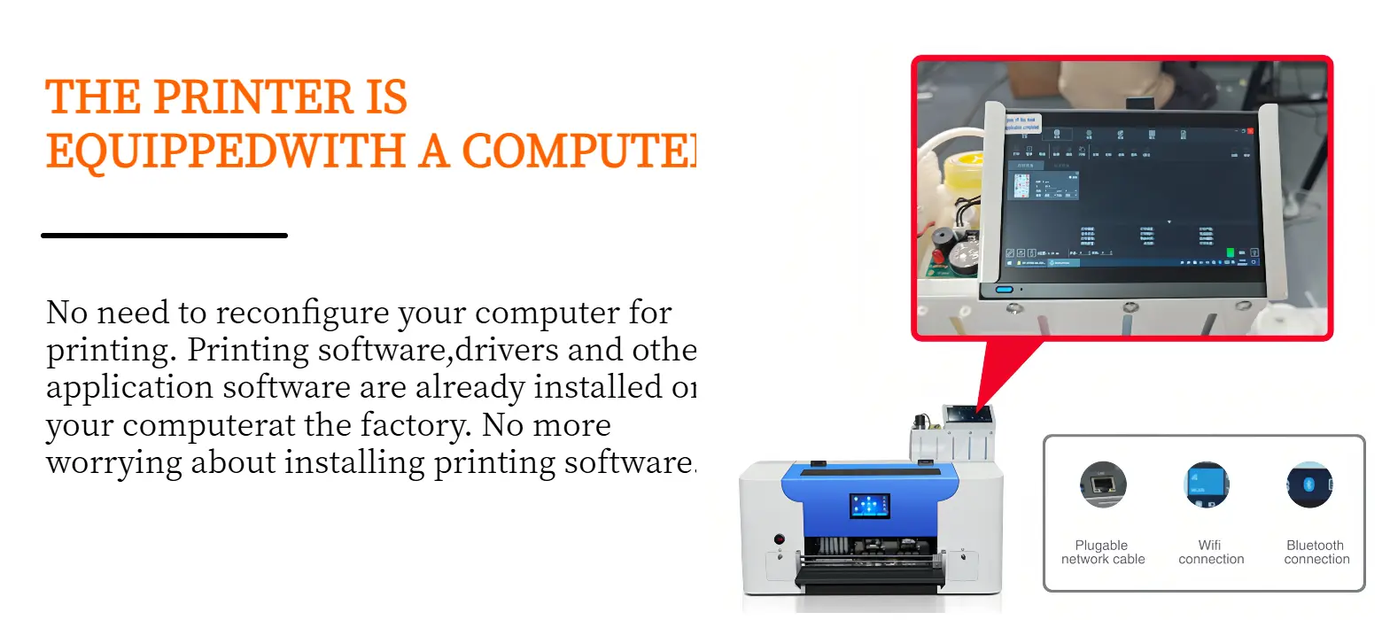 DTF C30 1D printer match powder shaking machine set