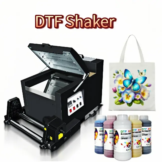 30cm DTF shaker front view – automatic powder shaker dryer