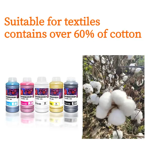 DTG Ink for Cotton Fabric Printing Vibrant Color
