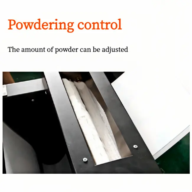 DTF shaker conveyor belt – uniform powder spreading for PET film