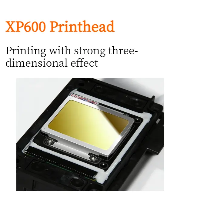 XP600 UV DTF printer back view ink system and control panel