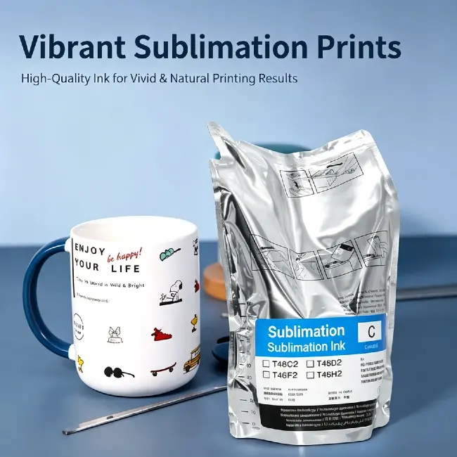 T46 sublimation ink bag installed in Epson printer