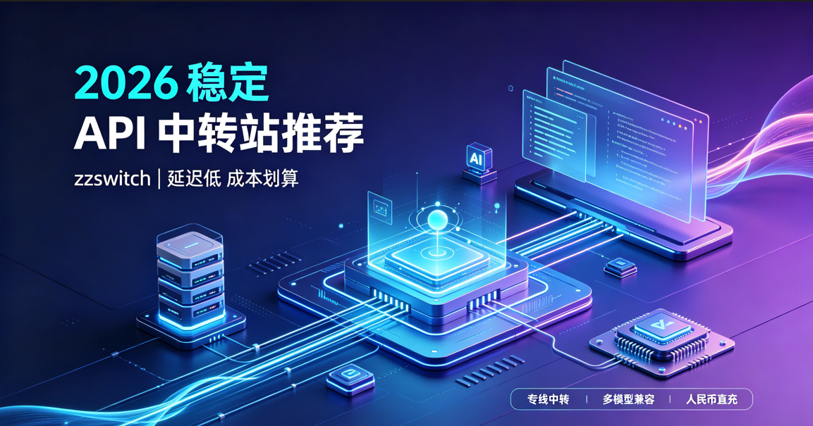 2026 稳定 API 中转站推荐：zzswitch 延迟低成本划算