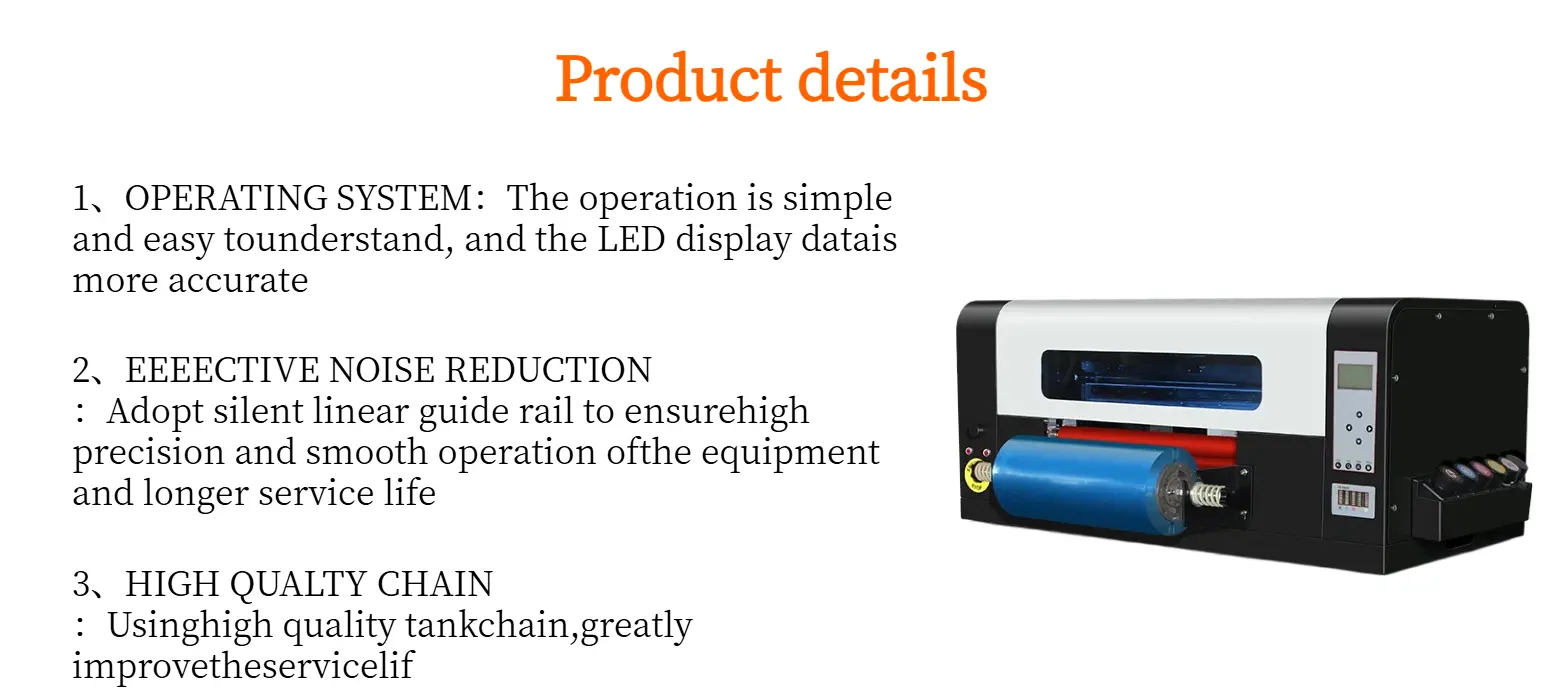 XP600 UV DTF printer UV LED curing system instant dry UV ink