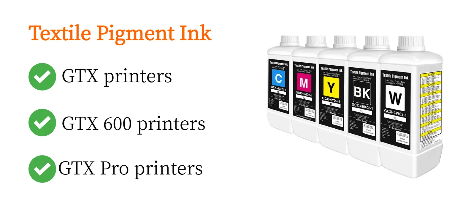 Smooth Anti-Clog DTG Ink for Brother Direct to Garment Textile Printers