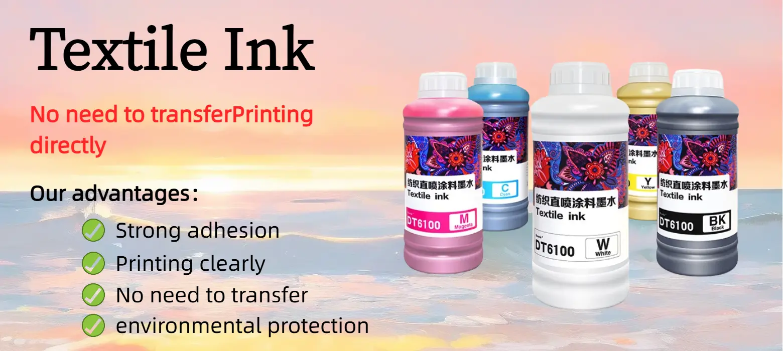 DTG Ink water-based pigment formula close-up
