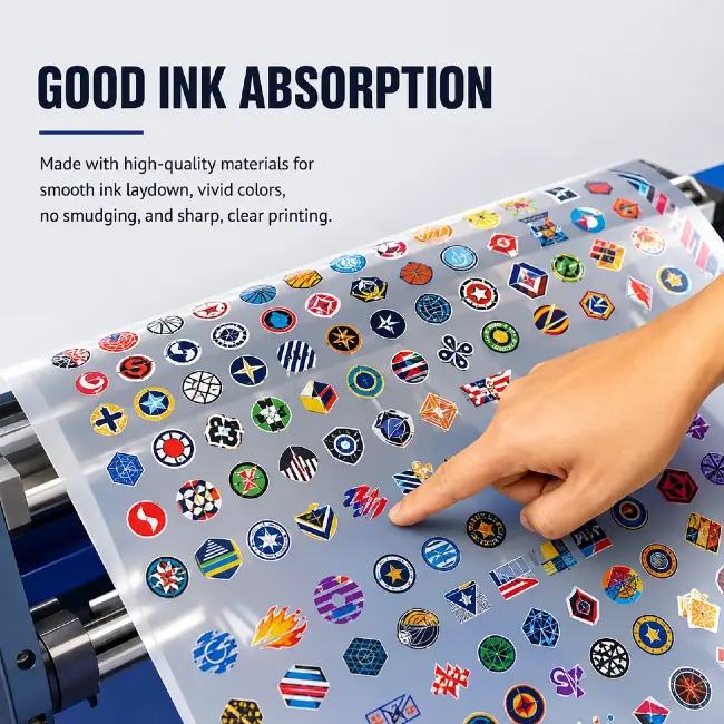 Waterproof scratch resistant UV DTF film finished printing effect on metal acrylic ceramic hard surfaces