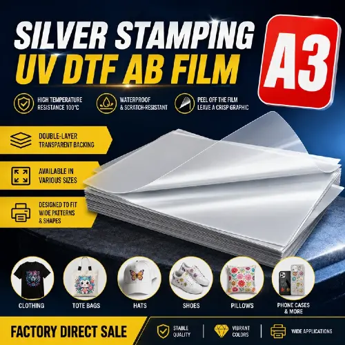 UV DTF Film Sheet AB Transfer Sheet Film For UV Printer Wholesale UV DTF Film Sheet AB Transfer Sheet Film For UV Printer Wholesale