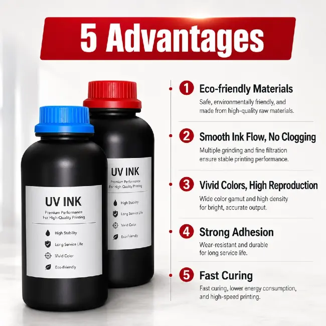High adhesion Korean IT UV Ink compatible with Ricoh G5 G5S G6 printhead