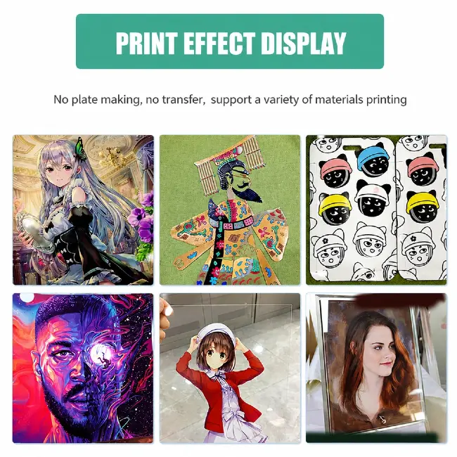 Curved surface UV printer 3D embossing printing effect display