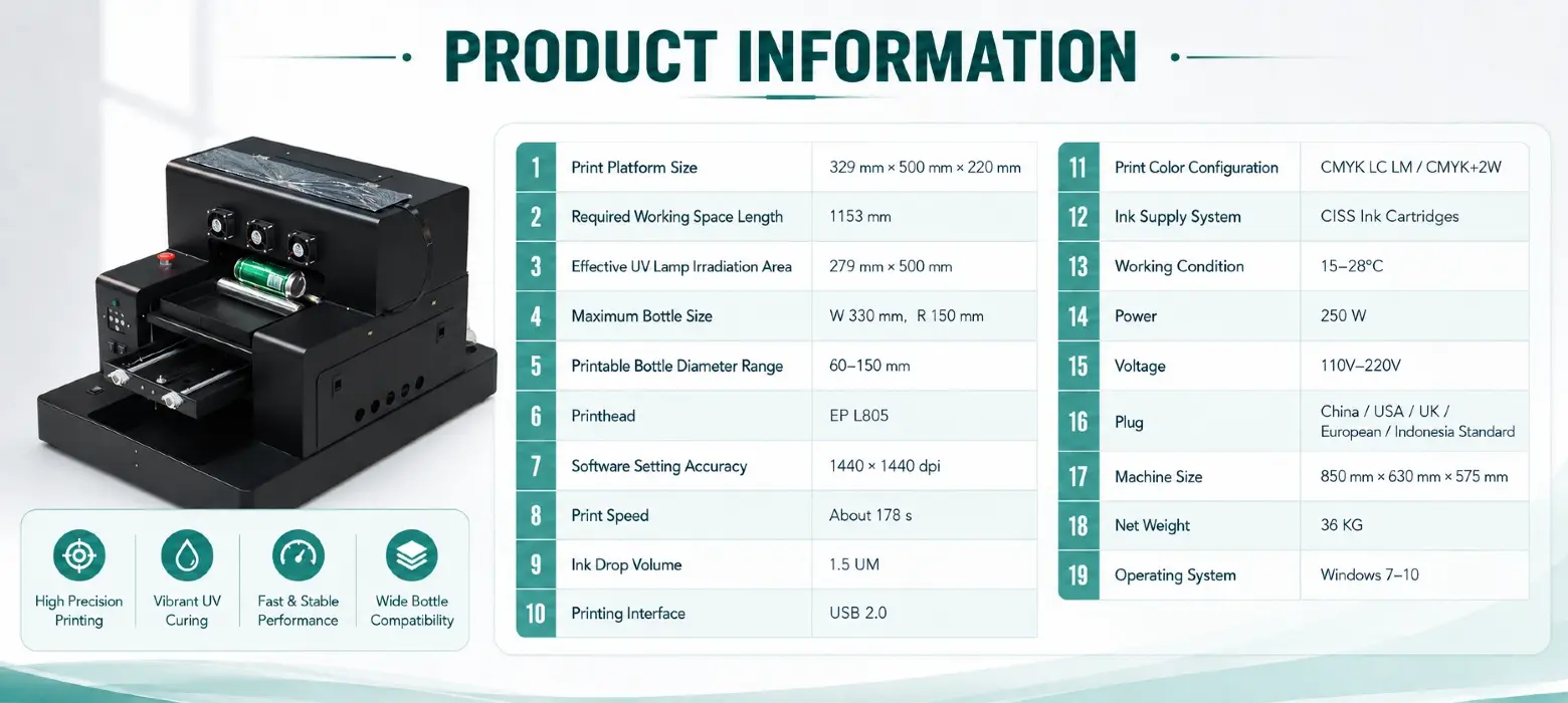 UV printer intelligent touch control panel one-key operation system