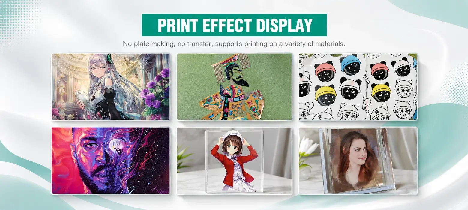 UV printer metal plate embossed 3D printing effect display