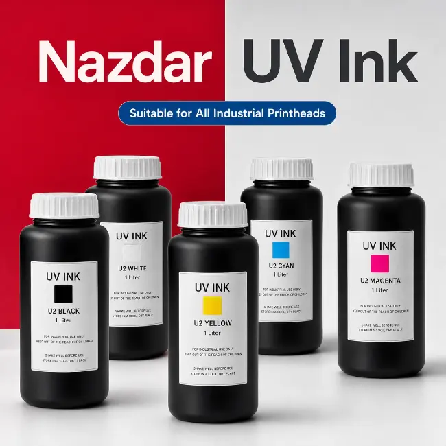 White background full shot compatible Nazdar UV Ink standard color bucket