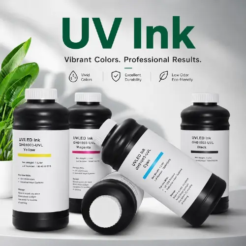 Nazdar Ricoh UV Ink compatible UV curable ink bottle set CMYKW