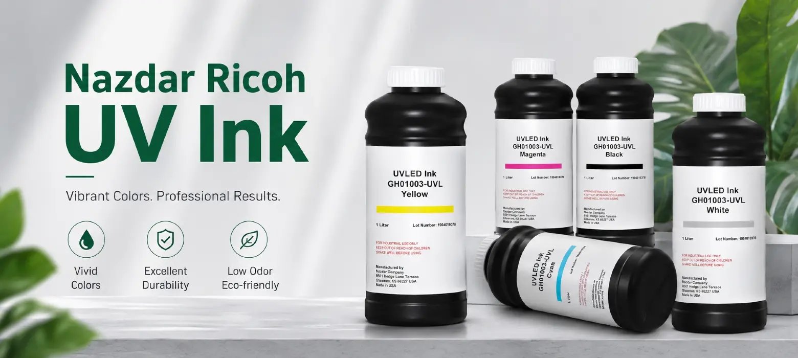 Nazdar Ricoh UV Ink technical parameter sheet