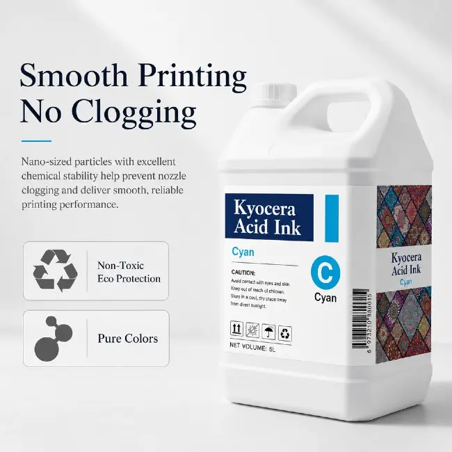 Waterproof acid ink, high color fastness acid ink for wool silk fabric printing