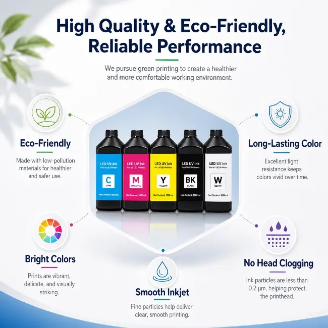 High smooth LED UV ink anti clog formula for Epson DX5 DX7 printhead