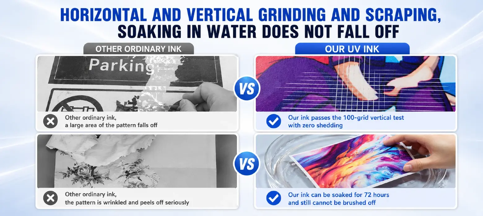 UV ink droplet test smooth ink output for Epson printhead