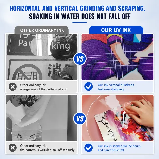 Flexible UV ink for soft substrate leather TPU PVC printing Epson printer