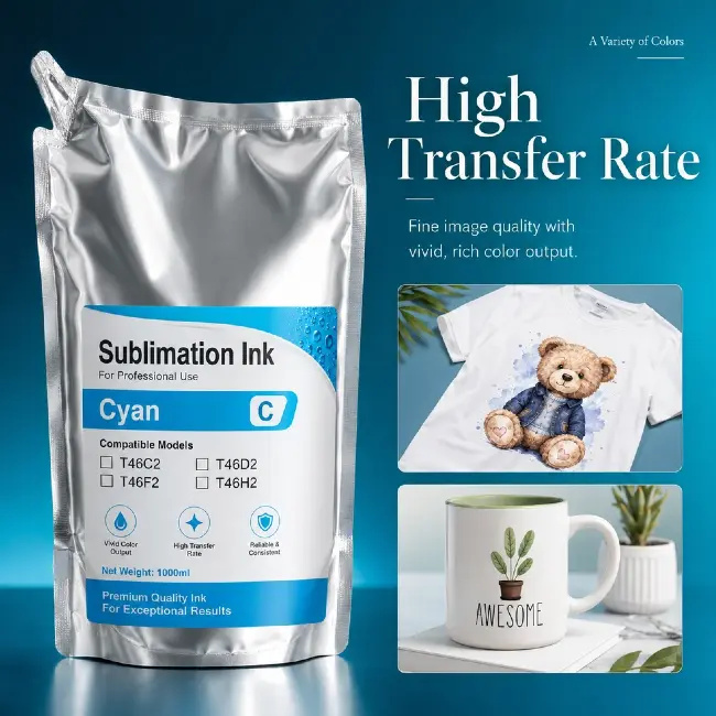 T46 sublimation ink bag waterproof sun-proof anti-scratch performance icon display
