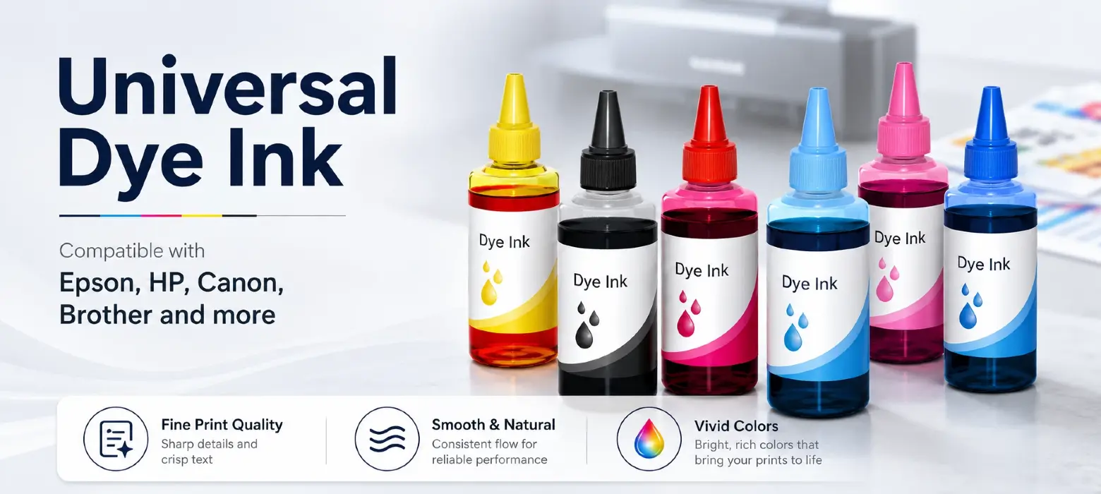 Universal dye ink smooth printing test no clog printhead