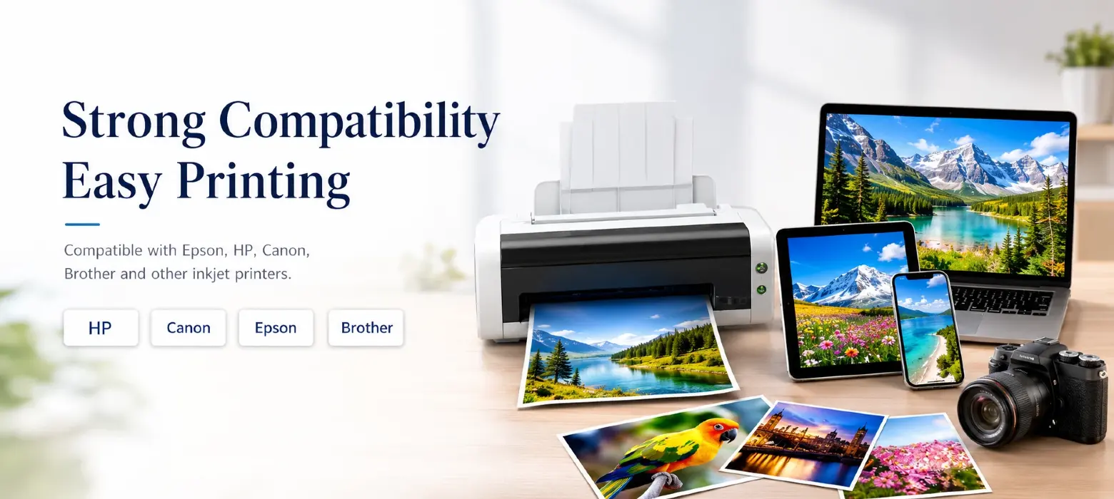 Universal dye ink text printing clear sharp effect
