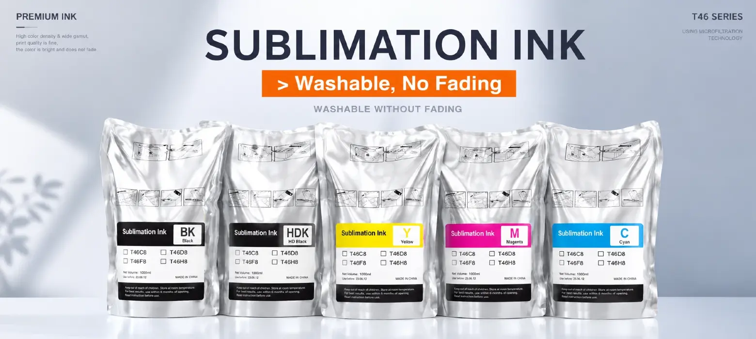 1100ml large capacity T46 sublimation ink bag reduce frequent replacement cost