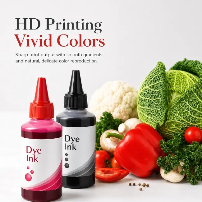 Premium universal refill dye ink vibrant CMYK color set